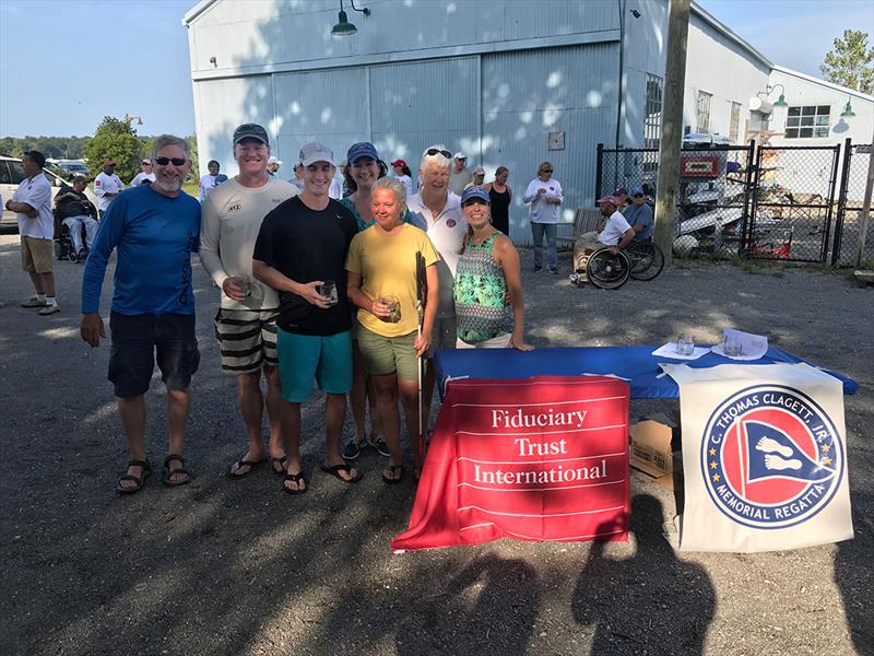 Pauline Dowell and team at Clagett-Oakcliff Match Race Regatta prize giving - photo © Francis George-Oakcliff Sailing