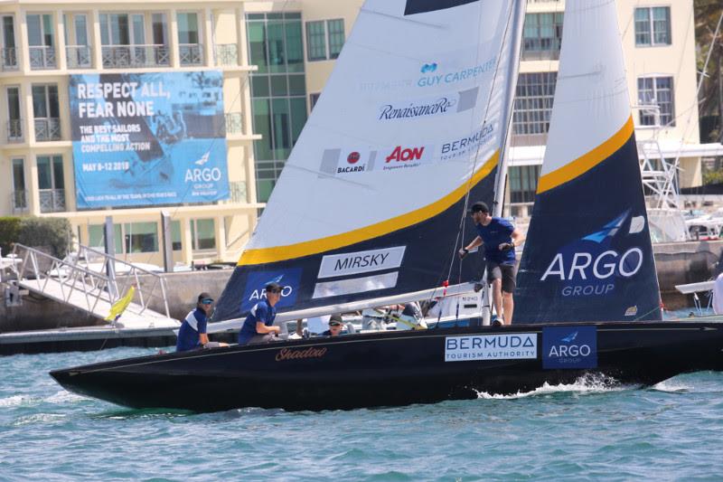 Skippering monohulls for the first time in seven years, Australia's Torvar Mirsky and crew advanced to the quarterfinals after winning the Repechage Round at the Argo Group Gold Cup photo copyright Charles Anderson / RBYC taken at Royal Bermuda Yacht Club and featuring the Match Racing class