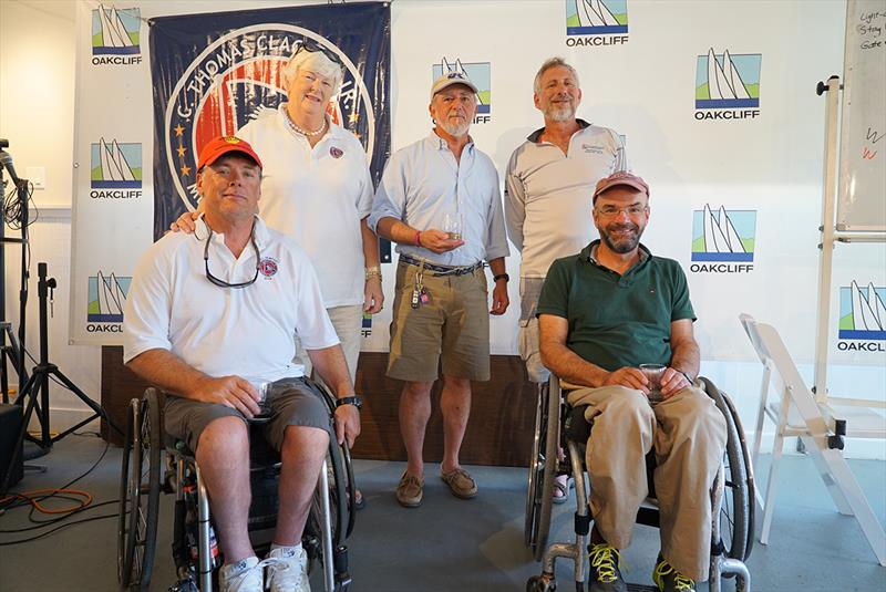 Clagett-Oakcliff Match Race Clinic and Regatta second placed Charlie Rosenfield, Tim Ripley and Stuart Caplan  photo copyright Francis George taken at Sagamore Yacht Club and featuring the Match Racing class