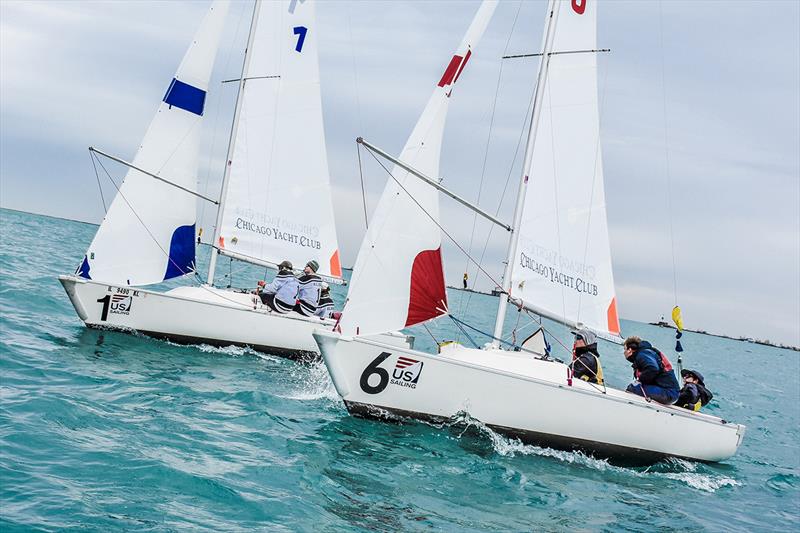 2018 U.S. Match Racing Championship photo copyright Sara Proctor taken at Chicago Yacht Club and featuring the Match Racing class