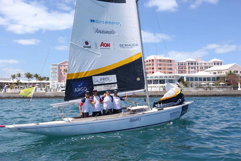 Australian Harry Price and his crew of New Zealanders placed third overall and Price was awarded the Jordy Walker Memorial Trophy for most improved - Argo Group Gold Cup photo copyright Charles Anderson taken at Royal Bermuda Yacht Club and featuring the Match Racing class