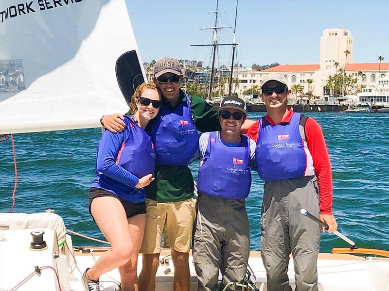 L to R: Taylor Milefchik, Lukas Kraak, Justin Zmina, Cameron Feves - 2019 U.S. Youth Match Racing Championship  photo copyright US Sailing taken at San Diego Yacht Club and featuring the Match Racing class