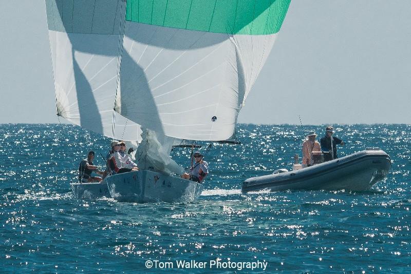 Close downwind action at Governor's Cup International Youth Match Racing Championship photo copyright Tom Walker taken at Balboa Yacht Club and featuring the Match Racing class