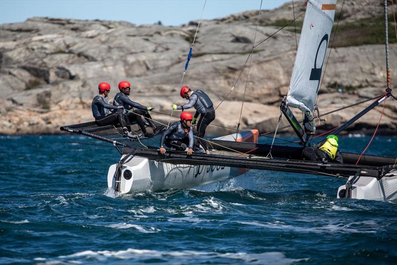 Markus Edegran (USA) on day 2 of the World Match Racing Tour Championship Final at Marstrand photo copyright Patrick Malmer taken at  and featuring the Match Racing class