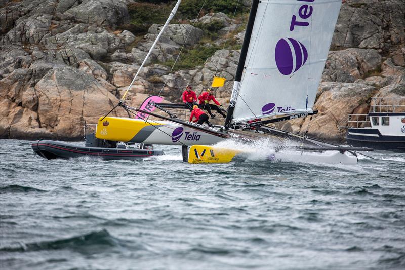 Phil Robertson, NZL (ChinaOne Ningbo) on day 3 of the World Match Racing Tour Championship Final at Marstrand photo copyright Patrick Malmer taken at  and featuring the Match Racing class