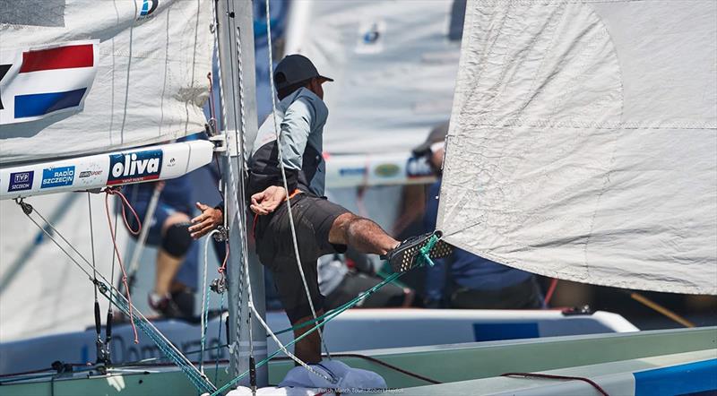 Dutch Wave Close up photo copyright Robert Hajduk - ShutterSail.com taken at  and featuring the Match Racing class