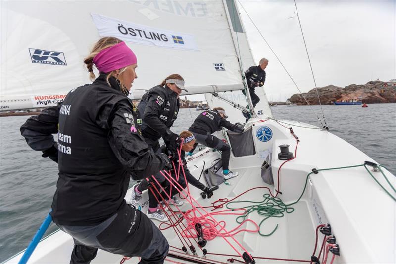 Anna Östling and her team during Lysekil Women's Match 2018 photo copyright Dan Ljungsvik taken at  and featuring the Match Racing class