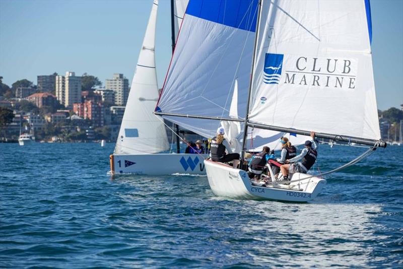 Light conditions challenged all teams with no races easily won - Club Marine NSW Youth Match Racing Championship, Day 1 photo copyright CYCA taken at Cruising Yacht Club of Australia and featuring the Match Racing class