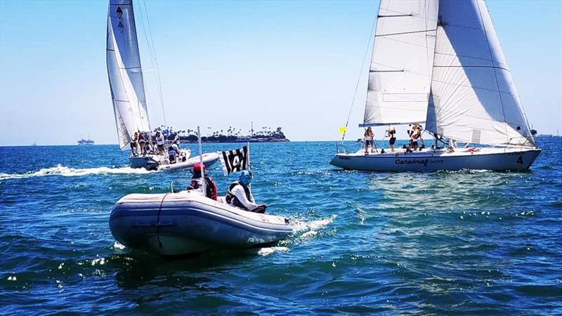 Durant vs Turigliatto - 2019 US Sailing Match Racing Qualifier photo copyright Long Beach Yacht Club taken at Long Beach Yacht Club and featuring the Match Racing class
