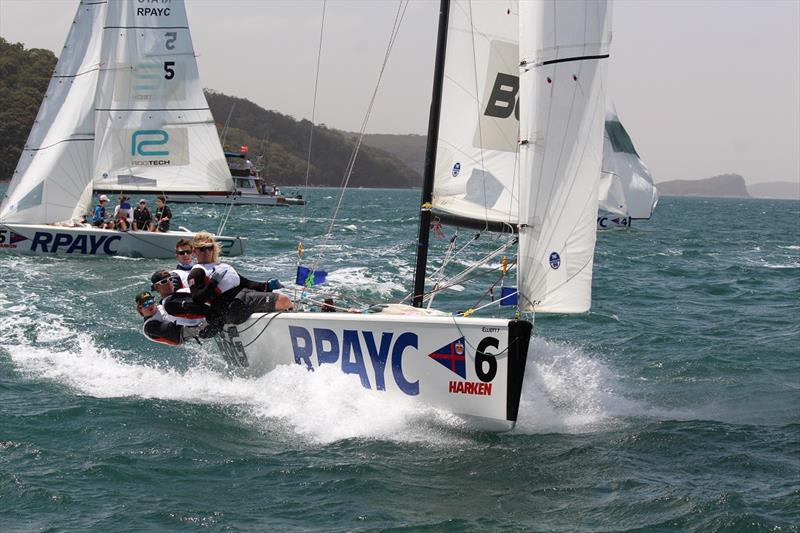 A scene from last year's competition - Harken Int Youth Match Racing Regatta photo copyright RPAYC taken at Royal Prince Alfred Yacht Club and featuring the Match Racing class