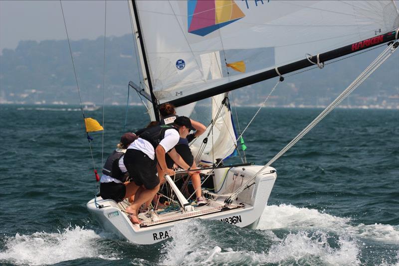 2019 Harken International Youth Match Racing Championship  photo copyright Katie Pellew taken at Royal Prince Alfred Yacht Club and featuring the Match Racing class