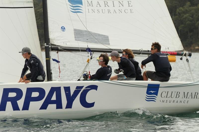 Alistair Gifford team keep their eye on the prize in the final - Harken Int Youth Match Regatta 2019 - photo © RPAYC Media