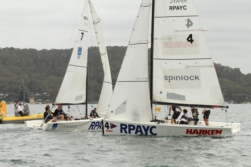 The final - RNZYS (left) versus Penarth Yacht Club - Harken Int Youth Match Regatta 2019 photo copyright RPAYC Media taken at Royal Prince Alfred Yacht Club and featuring the Match Racing class