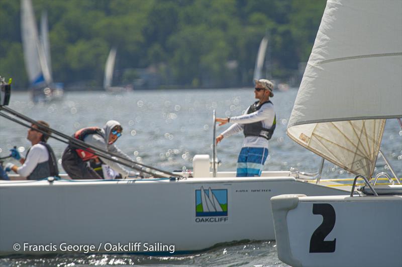Racecourse action at Oakcliff Sailing's 2020 Quaranteam Regatta photo copyright Francis George/Oakcliff Sailing taken at Oakcliff Sailing Center and featuring the Match Racing class