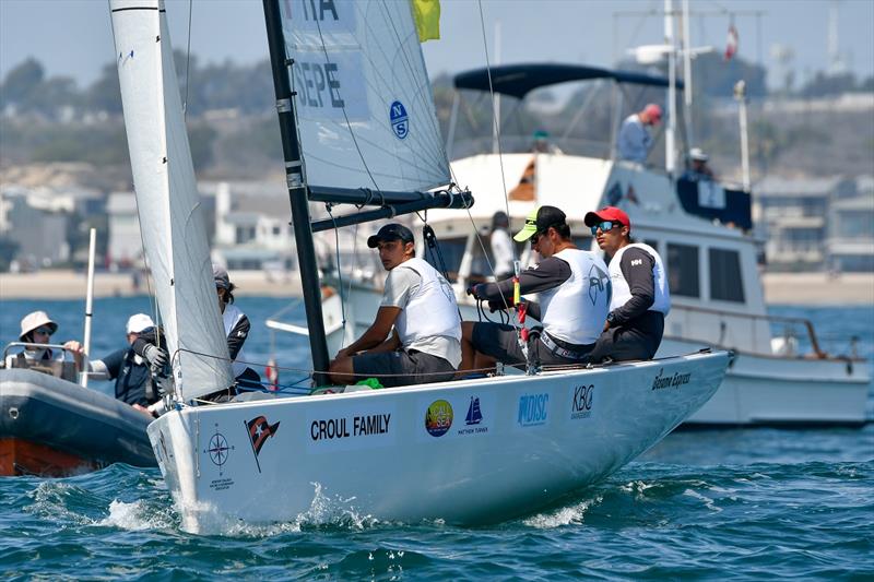 Riccardo Sepe with Gianluca Perasole, Simone Taglialatela, Giulia Sepe (ITA) - Youth Match Racing Worlds 2021  photo copyright Mary Longpre, Longpre Photos taken at Balboa Yacht Club and featuring the Match Racing class