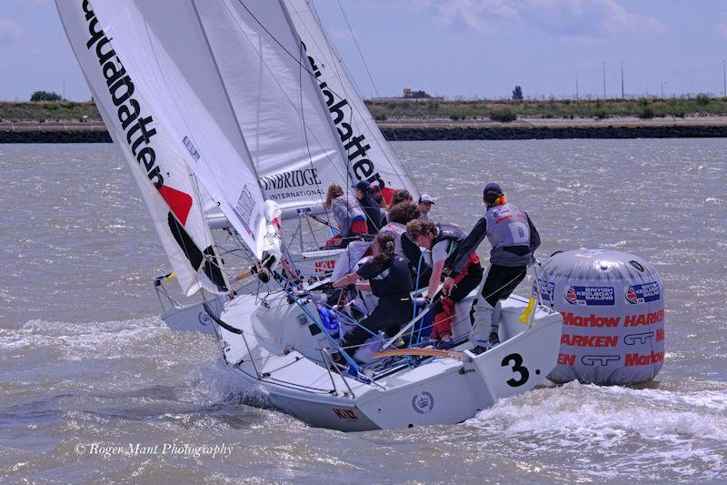 First round of RYA Summer Match Racing Series 2022 photo copyright Roger Mant Photography taken at Royal Corinthian Yacht Club, Burnham and featuring the Match Racing class