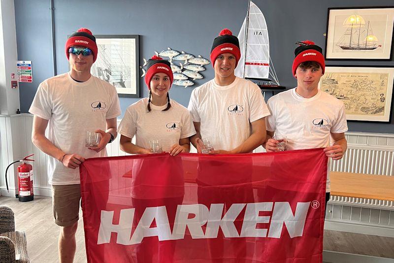 Rutlan'ds winning team (L-R) Ben, Freya, Terry and Jamie in the RYA Harken Youth Match Racing Championship 2022 at Cardiff Bay photo copyright RYA taken at Cardiff Bay Yacht Club and featuring the Match Racing class