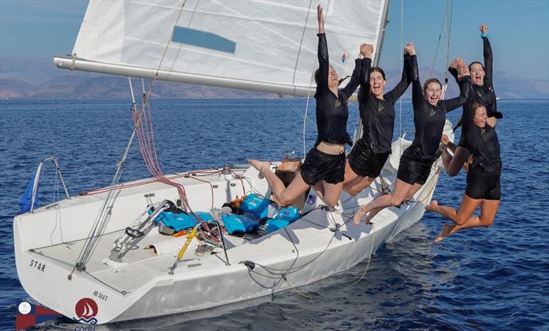 Juliet Costanzo (AUS) Easy Tiger Racing winning 2022 Corfu Match photo copyright Nikos Zagas taken at  and featuring the Match Racing class