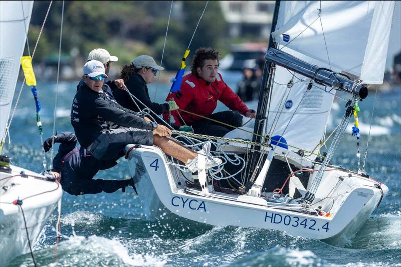 Cole Tapper (AUS) - CYCA Youth Sailing Academy on 2022 World Match Racing Tour Final in Sydney day 3 photo copyright Andrea Francolini / WMRT taken at Cruising Yacht Club of Australia and featuring the Match Racing class
