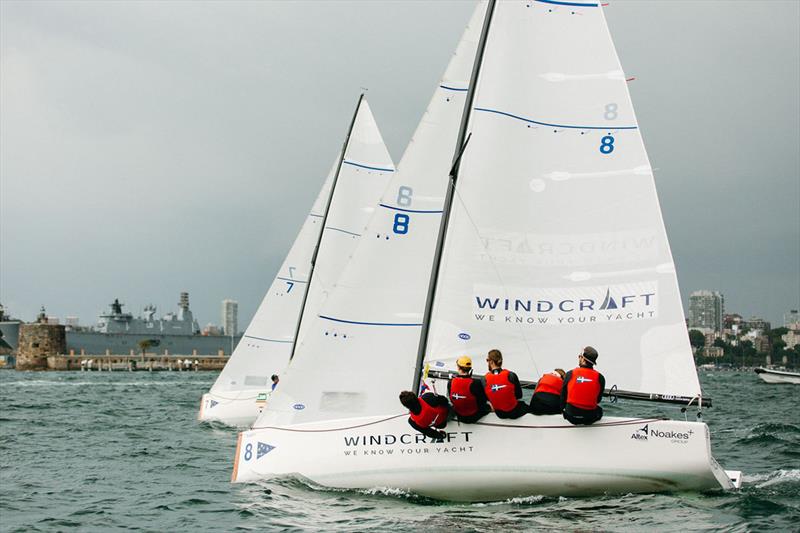 Max Paul (RSYS) battles Will Sargent (CYCA) in the Hardy Cup Finals photo copyright Darcie Collington Photography taken at Royal Sydney Yacht Squadron and featuring the Match Racing class