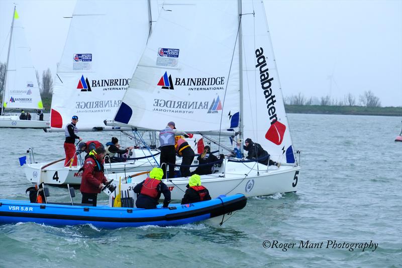 RYA Winter Match Racing Series at RCYC Burnham photo copyright Roger Mant Photography taken at Royal Corinthian Yacht Club, Burnham and featuring the Match Racing class