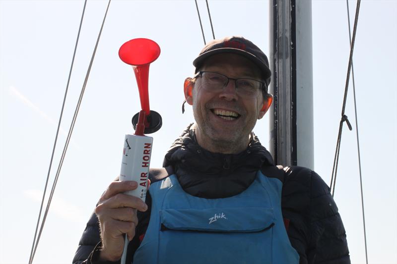 Race Officer Karl during the Minus 40 Match Racing - photo © Stone Sailing Club