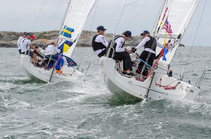 Bjorn Hansen (SWE) Extend Commerce Sailing Team (left) and Chris Poole (USA) Riptide Racing Team - photo © Anders Dahlberg