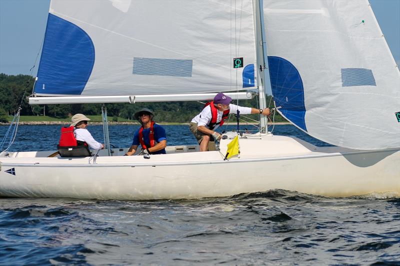 Charlie Rosenfield, Stu Kaplan and Dan Andrews winners of the 6th Clagett-Oakcliff Match Racing - photo © Oakcliff Sailing