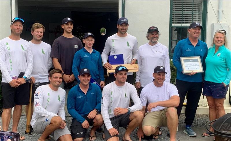 Oakcliff International 2023 podium - 1st Place Chris Poole/ Riptide Racing (back row 4th from right), 2nd Place Gavin Brady/ True Blue Racing (back row 2nd from right), 3rd Place Dave Hood/ DH3 Racing (back row 3rd from right) - photo © WMRT