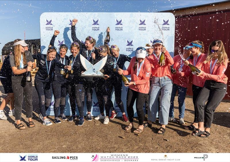 2023 KDY Women's Match Race prize giving photo copyright Kristian Joos / www.sailing.pics taken at Royal Danish Yacht Club and featuring the Match Racing class