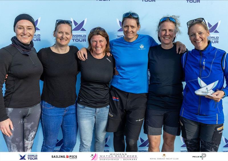 2023 KDY Women's Match Race - 3rd Place KDY Women's Mach Race - Camilla Ulrikkeholm (far right) photo copyright Kristian Joos / www.sailing.pics taken at Royal Danish Yacht Club and featuring the Match Racing class