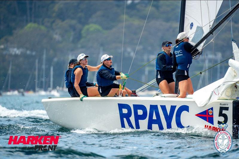 Final day at the HARKEN International Youth Match Racing Championship photo copyright Alex Dare / Tidal Media Australia / Down Under Sail taken at Royal Prince Alfred Yacht Club and featuring the Match Racing class