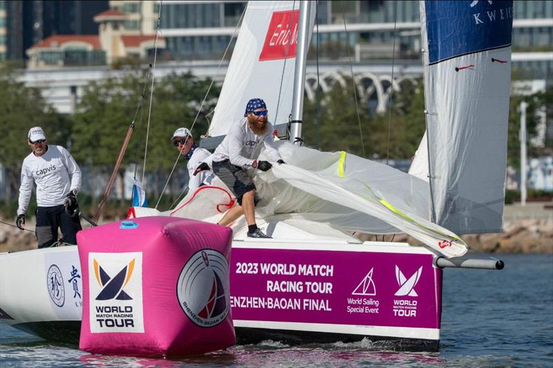 Eric Monnin (SUI) Capvis Swiss Match Race (crew Simon Brügger, Marc Monnin, Jean-Claude Monnin, Hugo Feydit) - 2023 World Match Racing Tour Final, Day 3 photo copyright Ian Roman / WMRT taken at  and featuring the Match Racing class