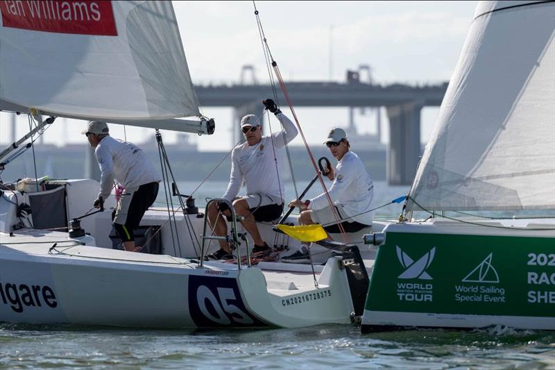 Ian Williams (GBR) Chinaone.Ningbo (crew Jon Gundersen, Richard Sydenham, and Gerrard Thomas) - 2023 World Match Racing Tour Final, Day 3 photo copyright Ian Roman / WMRT taken at  and featuring the Match Racing class