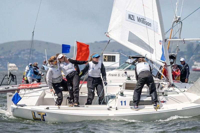 Celia Willison (NZL) and Edge Women's Match Team winning the 2023 Casa Vela Cup (crew left to right: Celia Willison, Serena Woodall, Charlotte Porter, Alison Kent) photo copyright Women’s World Match Racing Tour taken at St. Francis Yacht Club and featuring the Match Racing class