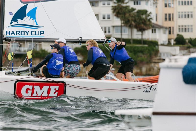 Will Sargent (CYCA) helmed his team of Max Brennan, Hugo Leeming and Hamish Vass to victory in 2023 photo copyright Darcie Collington Photography taken at Royal Sydney Yacht Squadron and featuring the Match Racing class