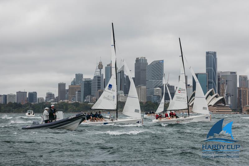 RSYS Brooke Wilson vs RPAYC Hugo Butterworth in The Hardy Cup photo copyright Darcie Collington Photography taken at Royal Sydney Yacht Squadron and featuring the Match Racing class