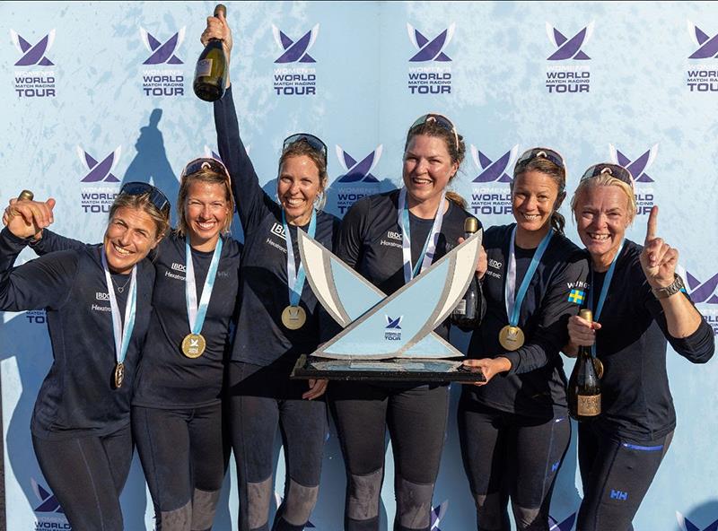 2023 Women's World Match Racing Tour Champions Anna Östling (SWE) WINGS (pictured from L-R: Anna Holmdal, Jenny Axhede, Anna Östling, Linnea Wennegren, Marie Grusmark, Annika Carlunger - photo © Sailing.Pics / Kristian Joos
