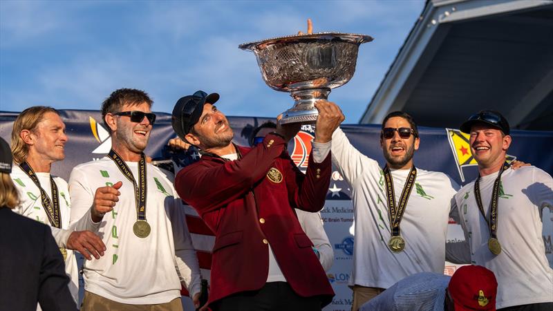 Chris Poole (USA) 2023 Congressional Cup winner with Riptide Racing (pictured left to right Matt Cornwell, Luke Payne, Chris Poole, Malcolm Parker, Bernardo Freitas, Joachim Aschenbrenner) - photo © Ian Roman / WMRT