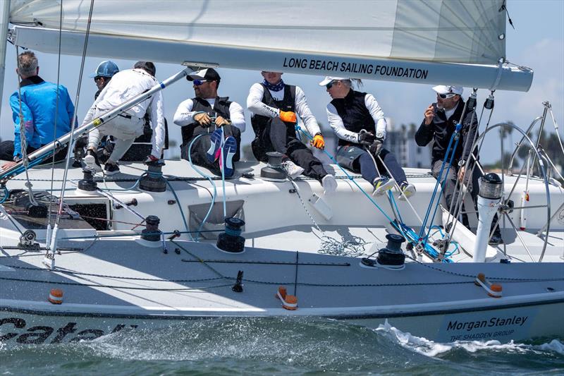 Eric Monnin / SUI with crew Simon Brügger, Maxime Mesnil, Julien Falxa, Ute Monnin-Wagner, Mathieü Renault, and Jean-Claude Monnin photo copyright Ian Roman/ WMRT taken at Long Beach Yacht Club and featuring the Match Racing class