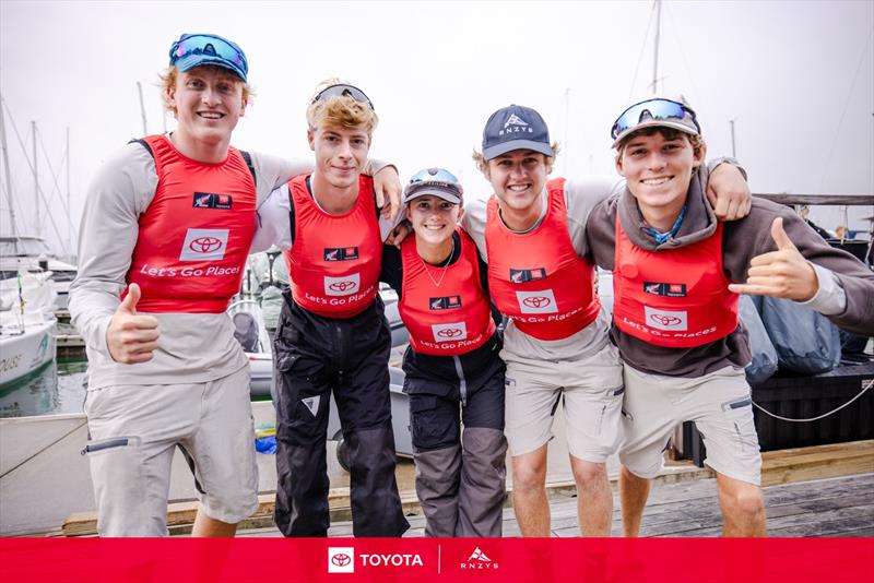 Waitemata Racing - Helm: Josh Hyde, Main: Mason Mulcahy, Trim: Zach Fong, Bow: Cody Coughlan, Float: Sofia Higgott photo copyright Suellen Hurling / Live Sail Die taken at Royal New Zealand Yacht Squadron and featuring the Match Racing class