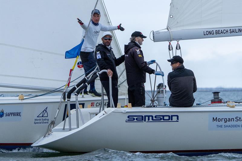 USA's Dave Hood, DH3 Racing, with crew Ted Hackney, Chris Main, Ricky McGarvie, Steve Natvig, Chris Steele on day 4 of the 60th Congressional Cup - photo © Ian Roman / WMRT