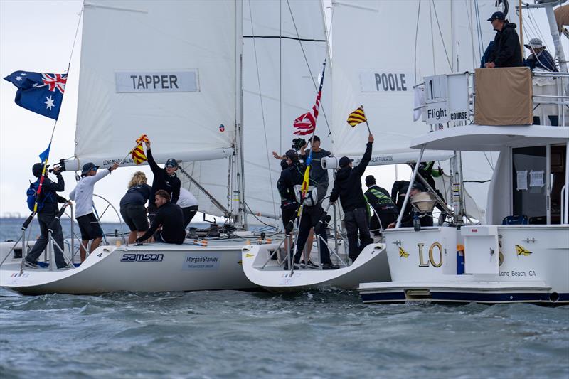 Pre-start action between Tapper and Poole in the semi-finals on day 4 of the 60th Congressional Cup - photo © Ian Roman / WMRT