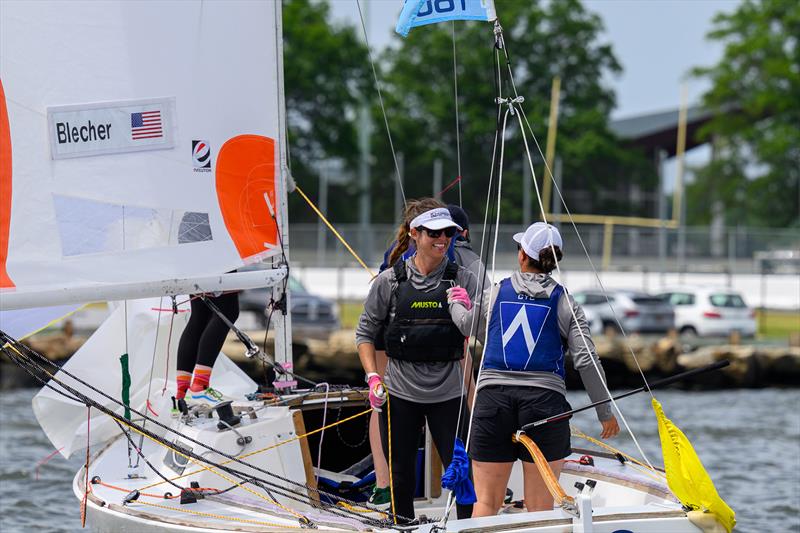 Allie Blecher and Team Baam celebrate their win over Team Wings/ SWE  to advance to the final  - 2025 Santa Maria Cup - photo © Ted Morgan