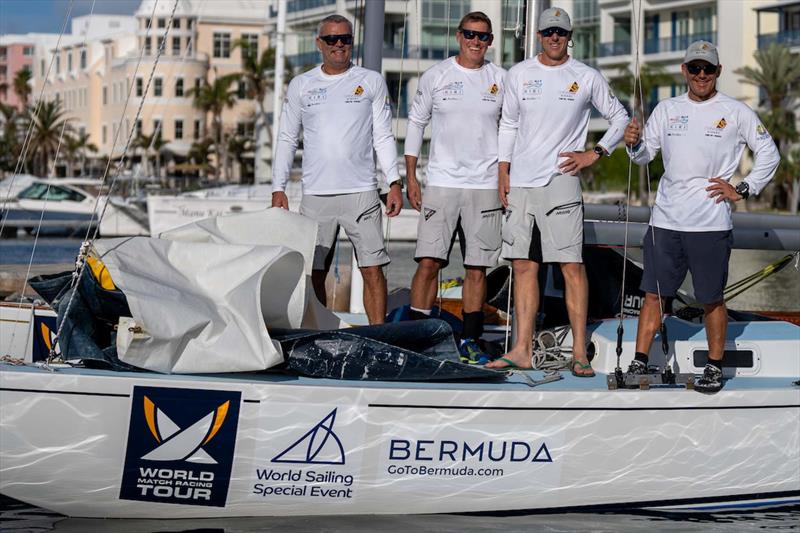Seven-time match racing world champion and two-time Bermuda Gold Cup winner  Ian Williams (GBR) returns to Bermuda in 2025 (pictured in 2023 with crew left to right Gerry Mitchell, Richard Sydenham, Ian Williams, Jon Gunderson) - photo © Ian Roman / WMRT