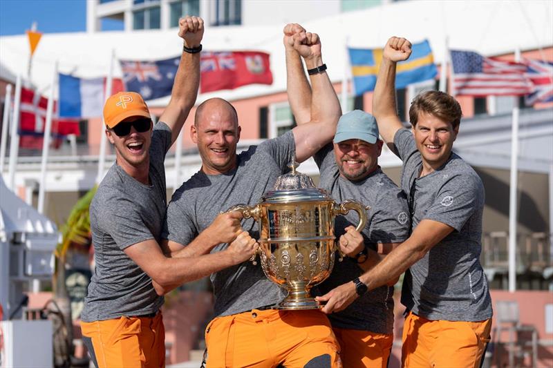 2024 Bermuda Gold Cup champions Berntsson Sailing Team (pictured left to right, Oscar Angervall, Björn Lundgren, Johnie Berntsson and Herman Andersson - photo © Ian Roman / WMRT
