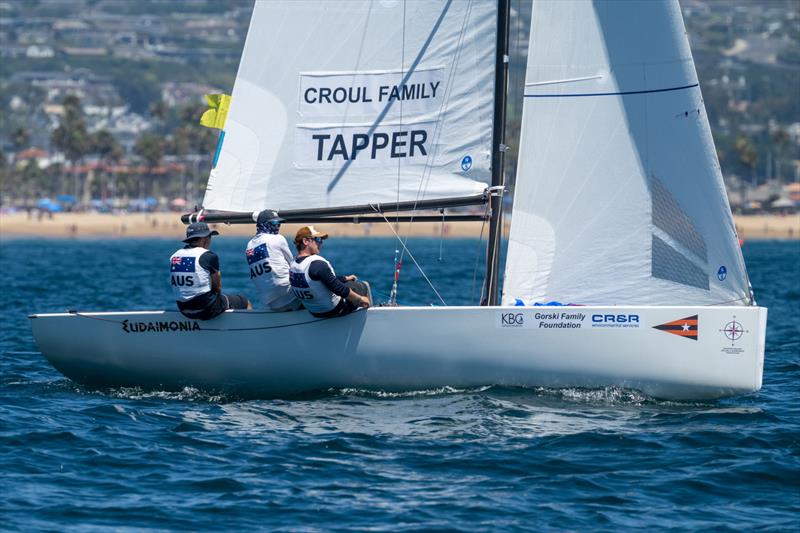 Skipper Cole Tapper with crew Jack Frewin and Hamish Vass - 58th Governor's Cup International Youth Match Racing Championship Day 3 photo copyright Tom Walker taken at Balboa Yacht Club and featuring the Match Racing class