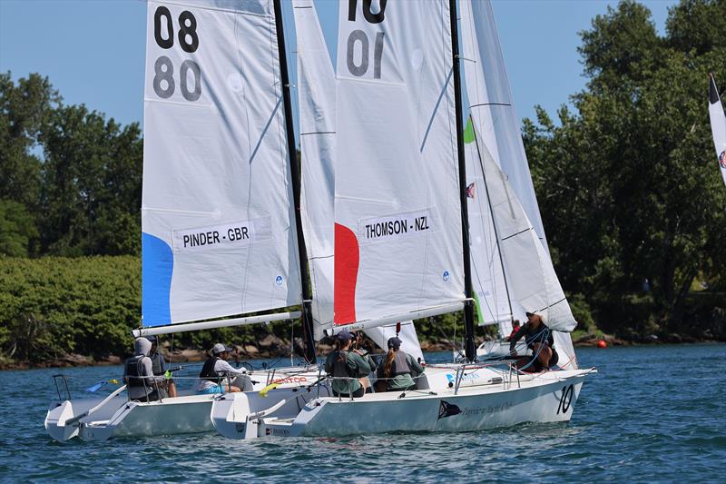 2025 Detroit Cup photo copyright Trish Kirkman taken at Bayview Yacht Club, Michigan and featuring the Match Racing class