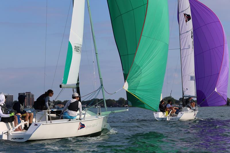 2025 Detroit Cup photo copyright Trish Kirkman taken at Bayview Yacht Club, Michigan and featuring the Match Racing class
