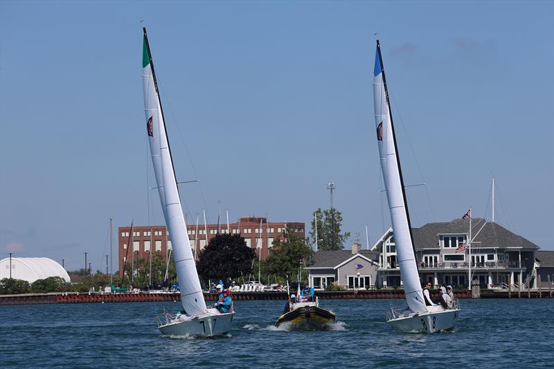 2025 Detroit Cup photo copyright Trish Kirkman taken at Bayview Yacht Club, Michigan and featuring the Match Racing class
